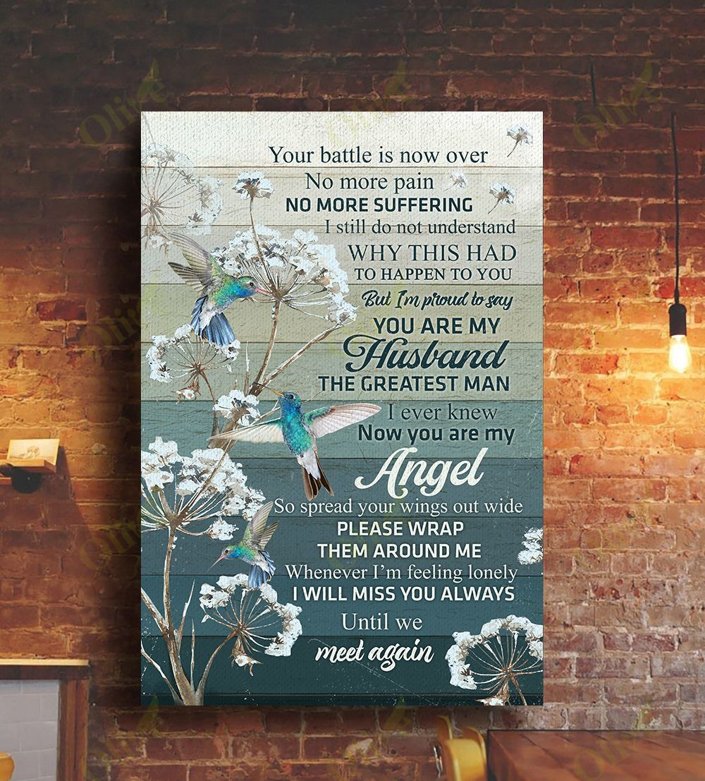 To Husband – I Will Miss You Always Until We Meet Again Canvas Wall Art Home Decor