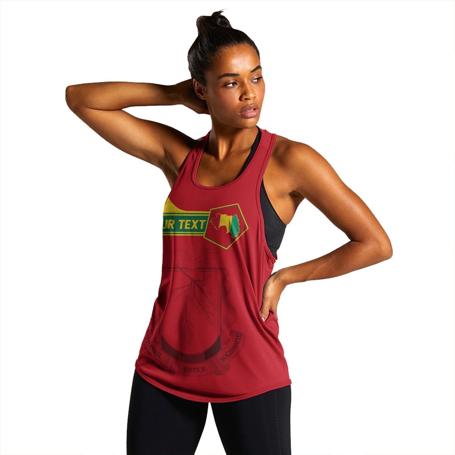 (Custom) African Tank Top – Guinea Women’S Racerback Tank Pentagon Style