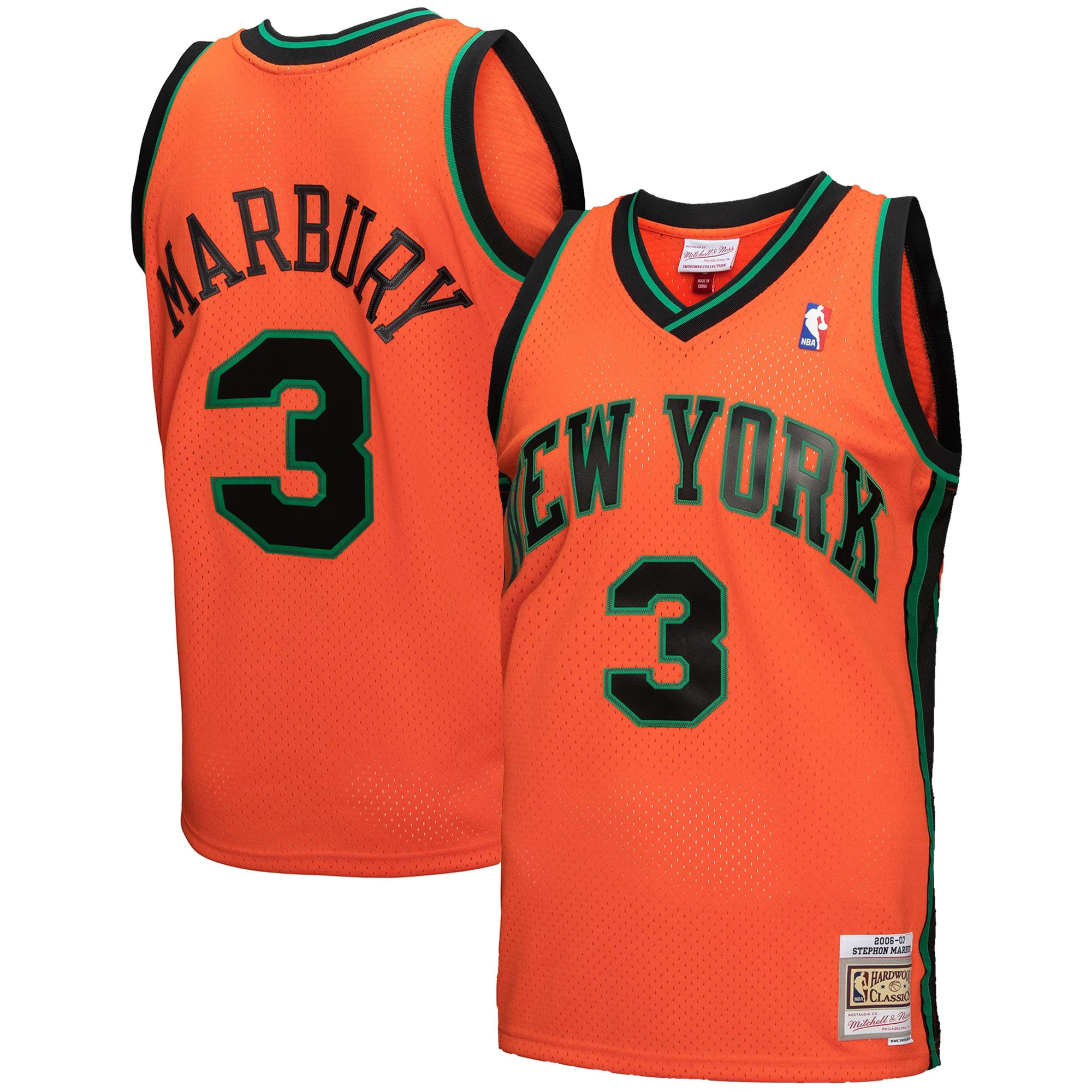 Stephon Marbury New York Knicks Mitchell & Ness 2005-06 Hardwood Classics Reload 3.0 Swingman Jersey – Orange NBA