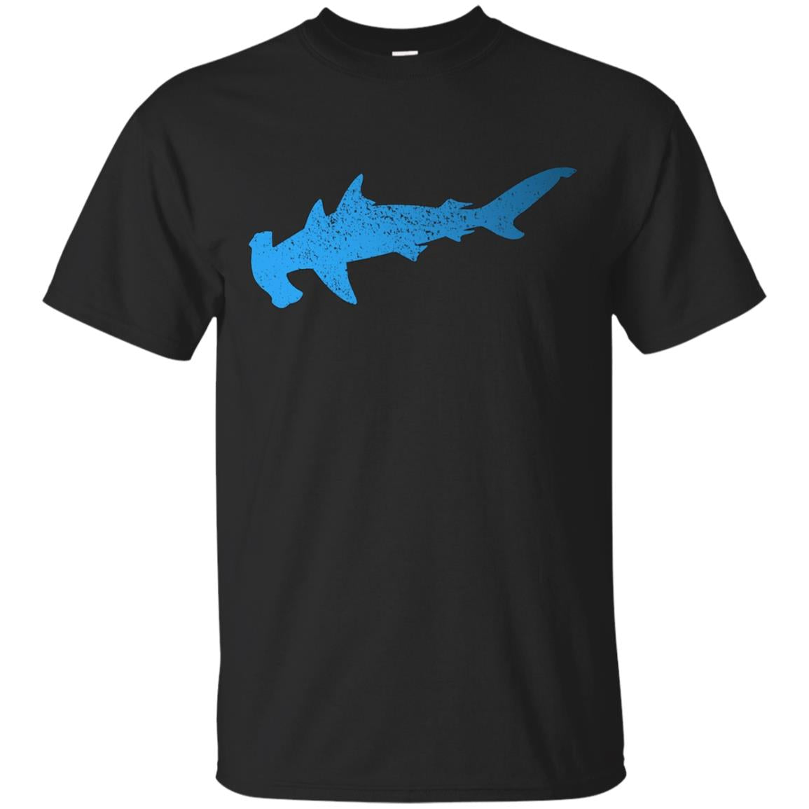 Blue Vintage Hammerhead Shark T Shirt