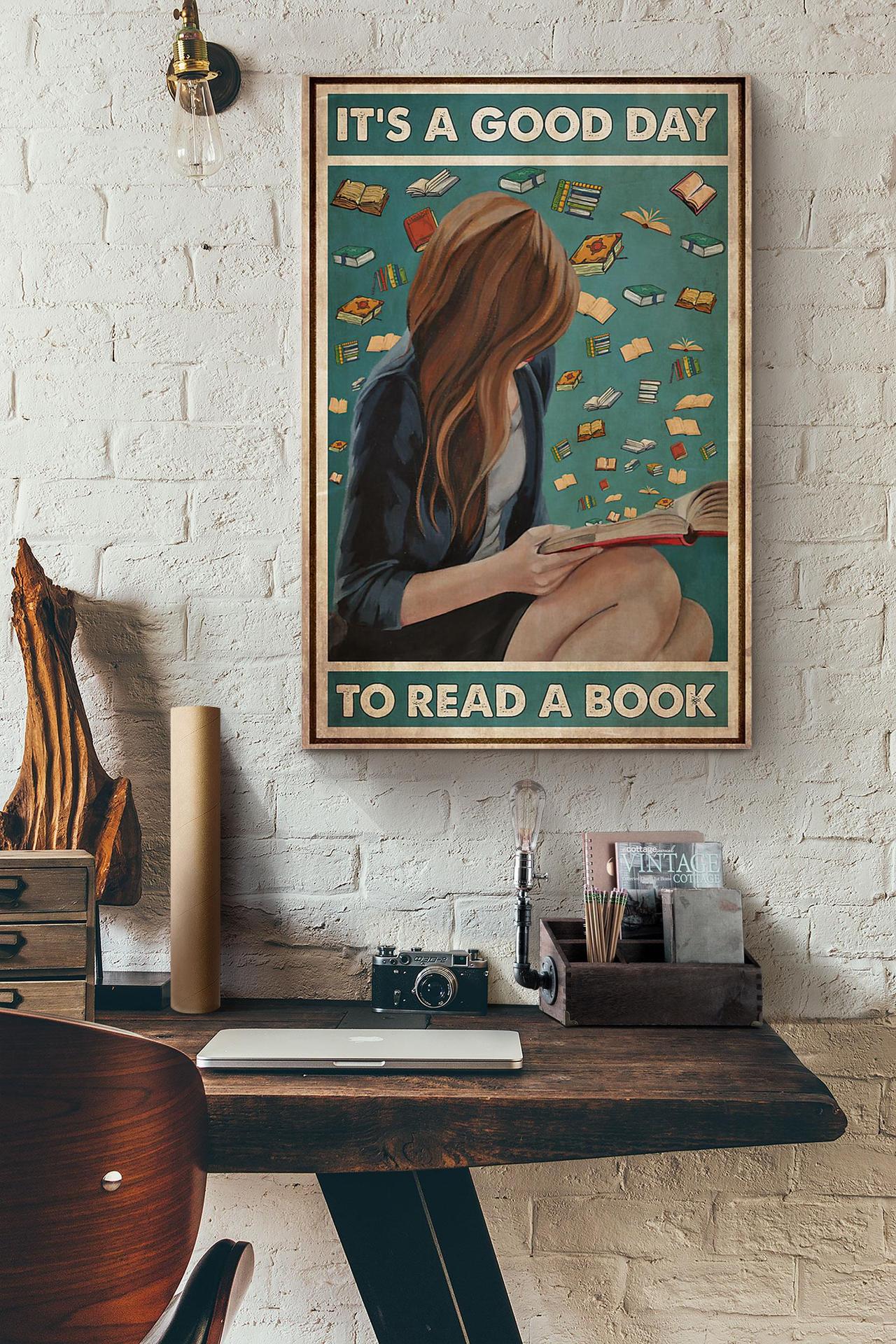 It’S A Good Day To Read A Book Reading Girl Canvas And Poster, Canvas Prints, My Poster Wall, Canvas Wall Art, Wall Decor Visual Art, Halloween Gift, Happy Halloween