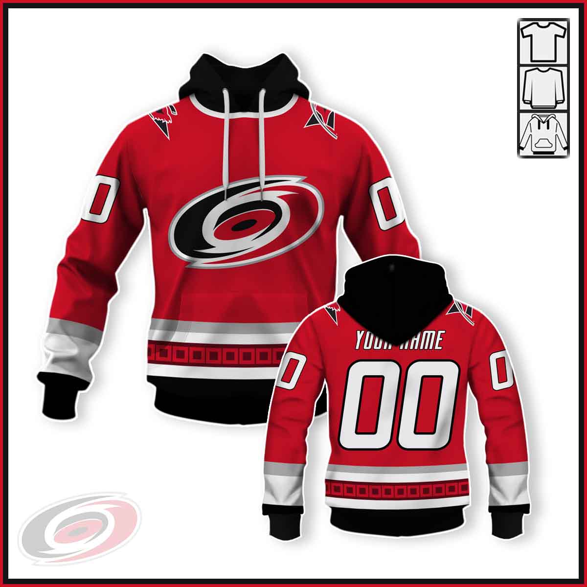 Carolina Hurricanes Custom Name Number 2006 Winning Vintage Jersey Pullover Hoodie