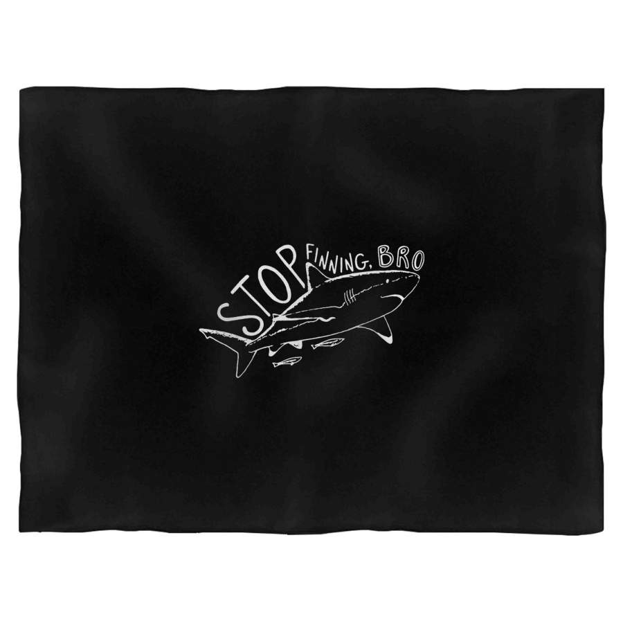 Save The Sharks Shark Fish Animal Nautical Conservation Blanket