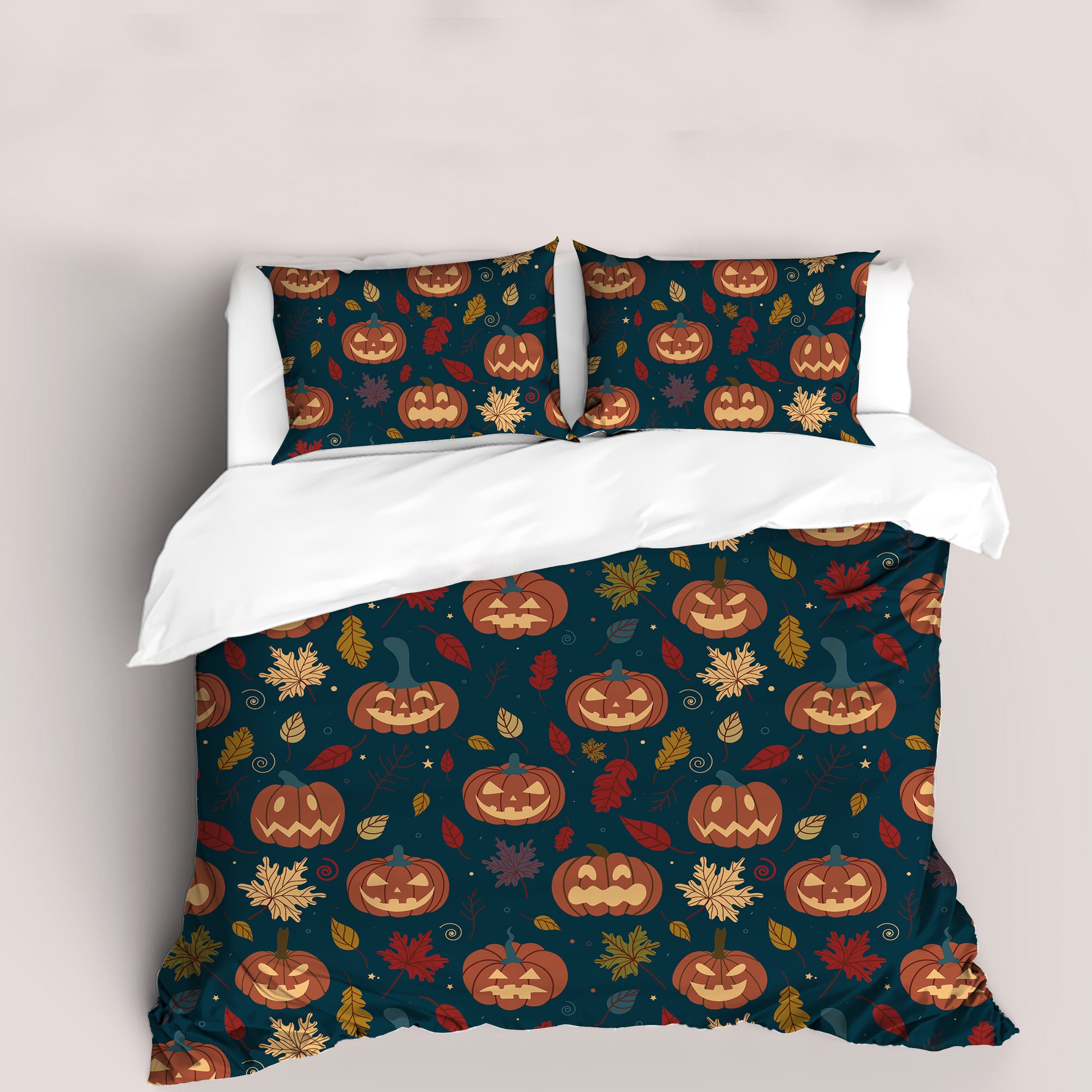 3D Halloween Pumpkin Quilt Cover Set Bedding Set Duvet Cover Pillowcases 74