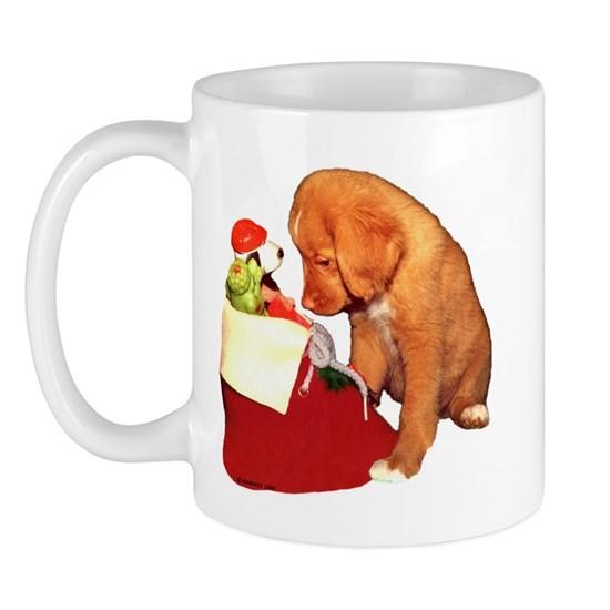 Toller Puppy Christmas Mug