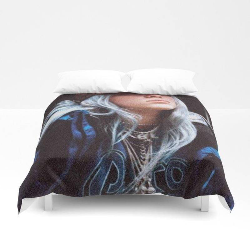 3D Billie Eilish With A LV Hat Duvet Cover Bedding Sets