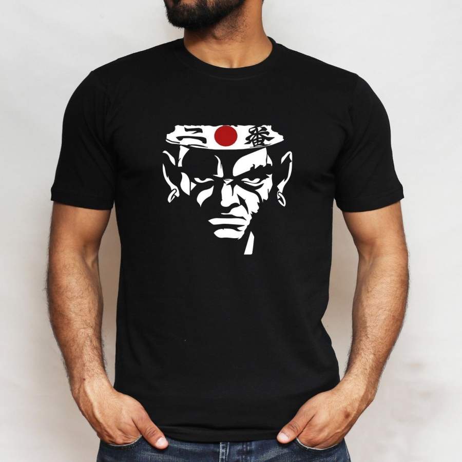 Afro Samurai Japanese Flag Logo Short Sleeve T-Shirt