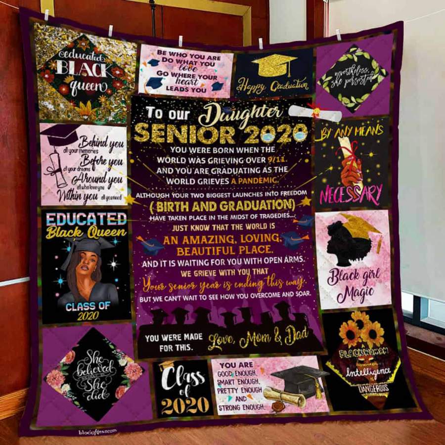 G4 To my daughter senior blanket – Graduation gift for daughter Gsge