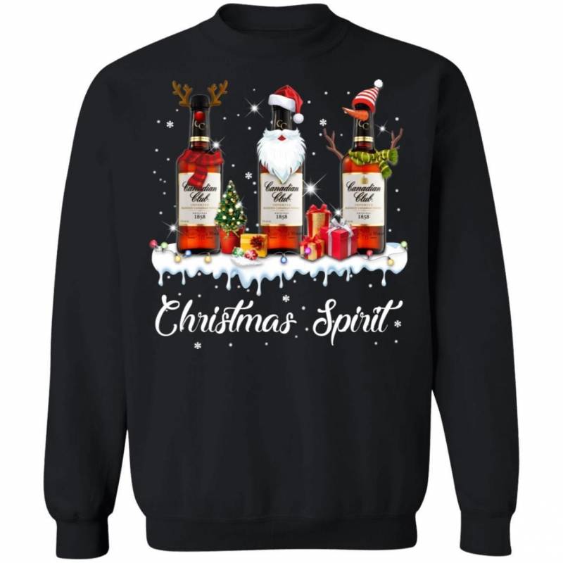 Christmas Sweater Canadian Club Christmas Spirit Whisky Xmas Shirt VA10