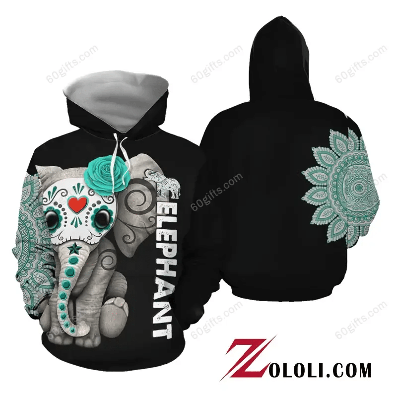 Merry Christmas & Happy New Year 3D Hoodie, Zip Hoodie, Hoodie Dress, Sweatshirt Sugar Elephant Black Aparel All Over Print