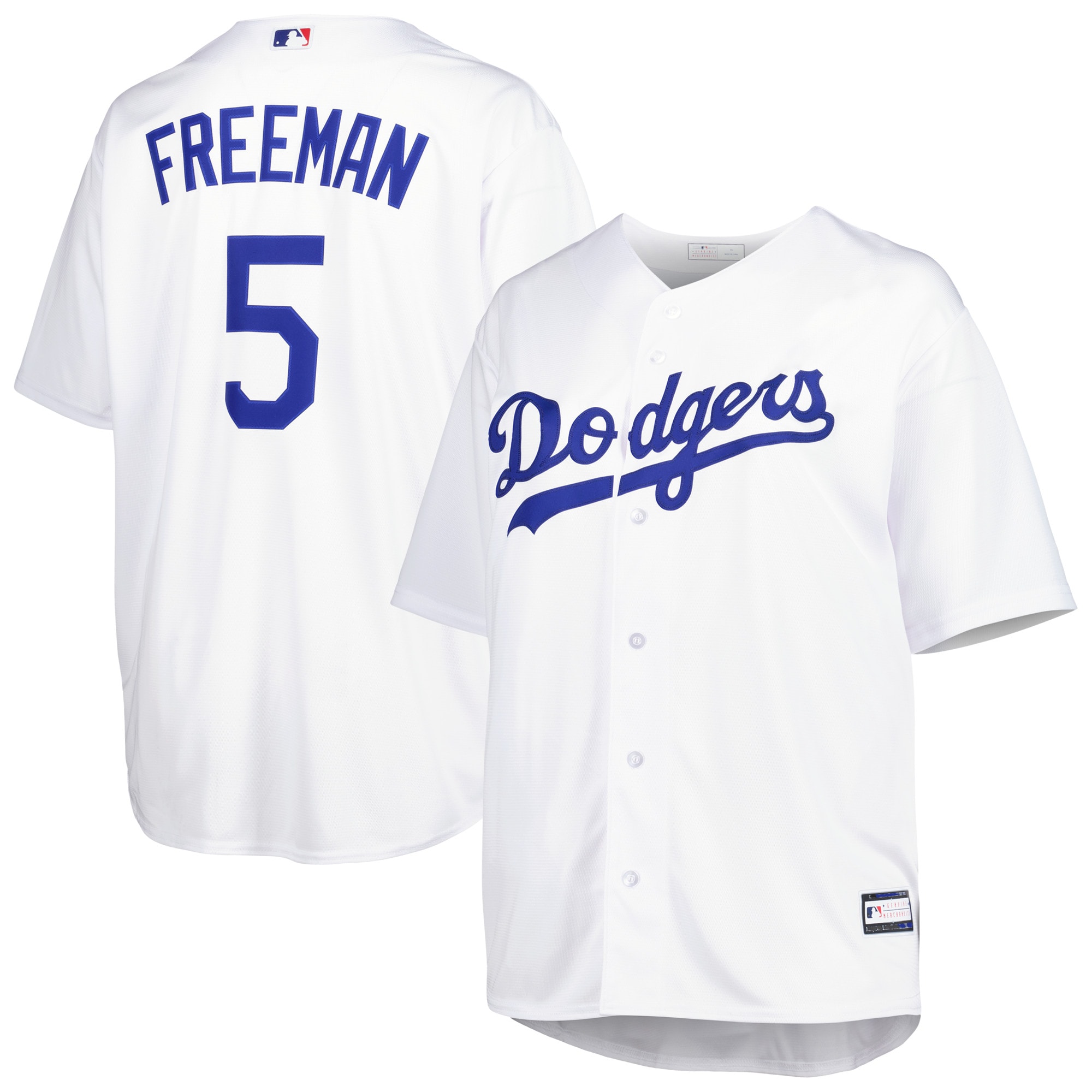 Men’s Los Angeles Dodgers Freddie Freeman White Big & Tall Player Jersey