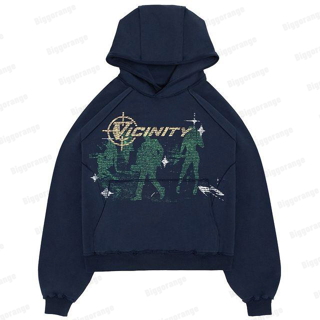 2022 New loose Zip fashion Hoodie man Harajuku y2k pullover oversized sweatshirt women printed Streetwear Long Sleeve Black top alx