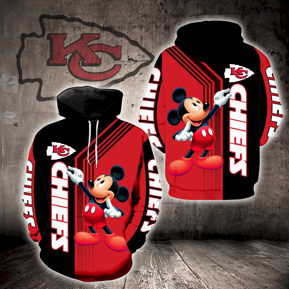 Kansas City Chiefs Mickey Mouse 3D Hoodie For Men And Women – Hoodie 3D