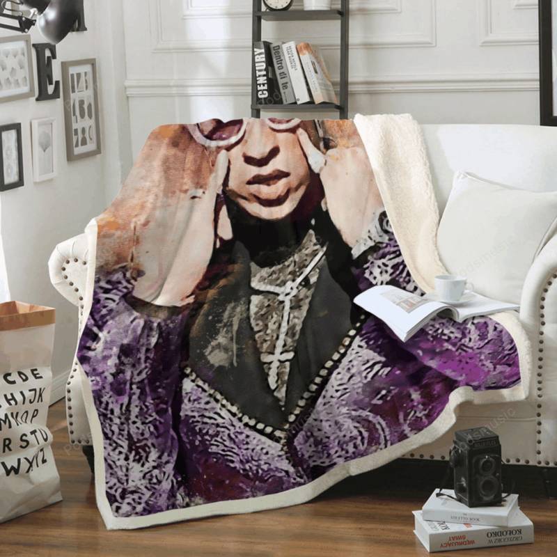 Bad Bunny – Rapper Music World Art For Fans Sherpa Fleece Blanket