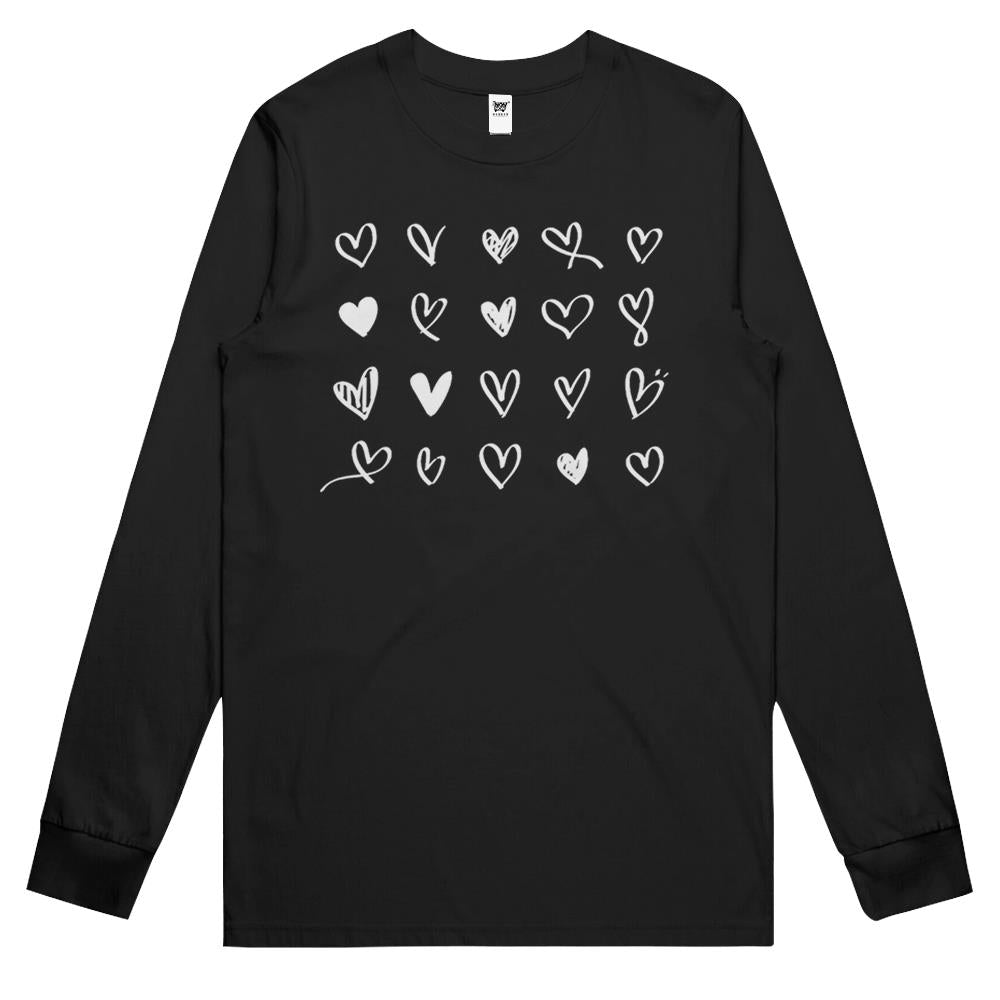 Cute Heart Valentines Day 2022 For Women Girl Top Red Long Sleeve T Shirts