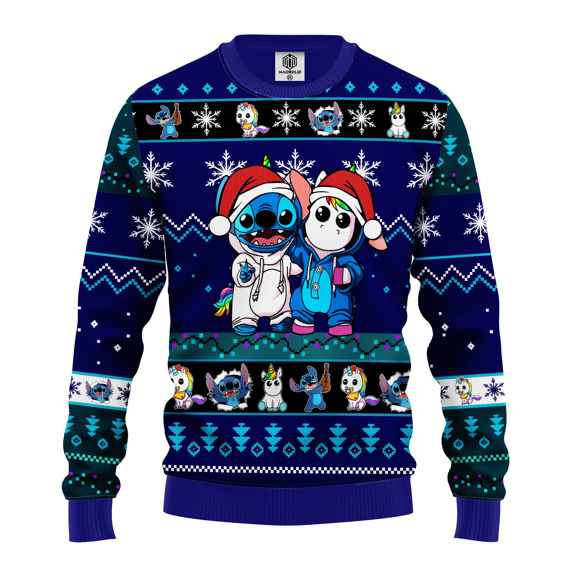 stitch unicorn ugly christmas sweater blue 1 – Amazing Gift idea – thanksgiving gift