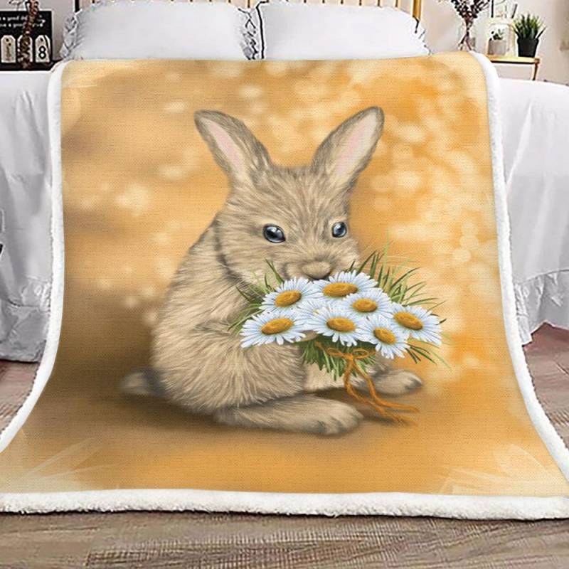 Bunny HM2412009TT Sherpa Fleece Blanket