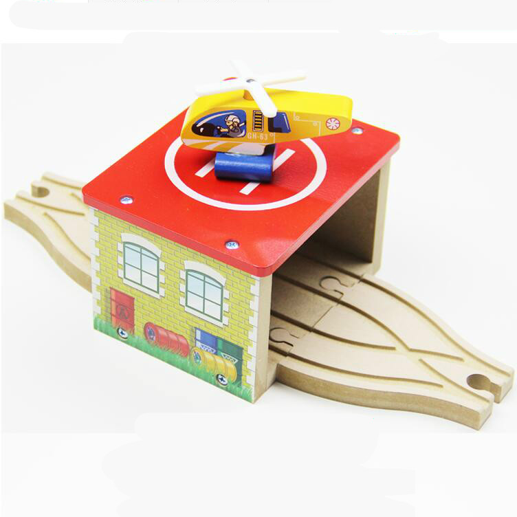 All Kinds Train Garage Air Staion Wood Track Beech Wooden Railway Train Track TOY Accessories Compatible BiroIkea alx