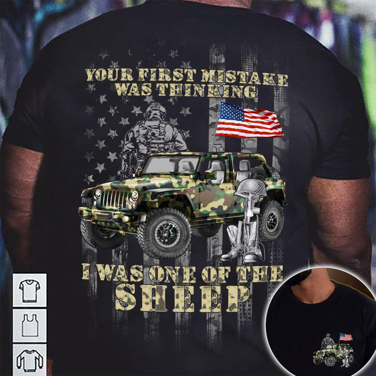 Your First Mistake Jeep Veteran 2D T-Shirts Lt11