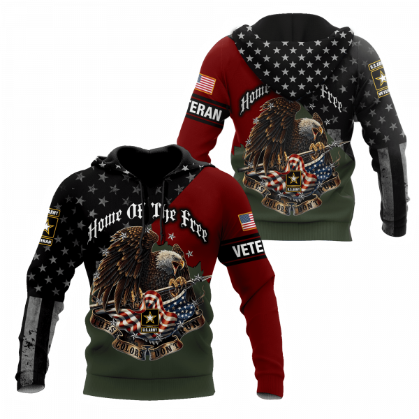 Home Of The Free Us Veteran 3D All Over Printed Hoodie Hht26052101