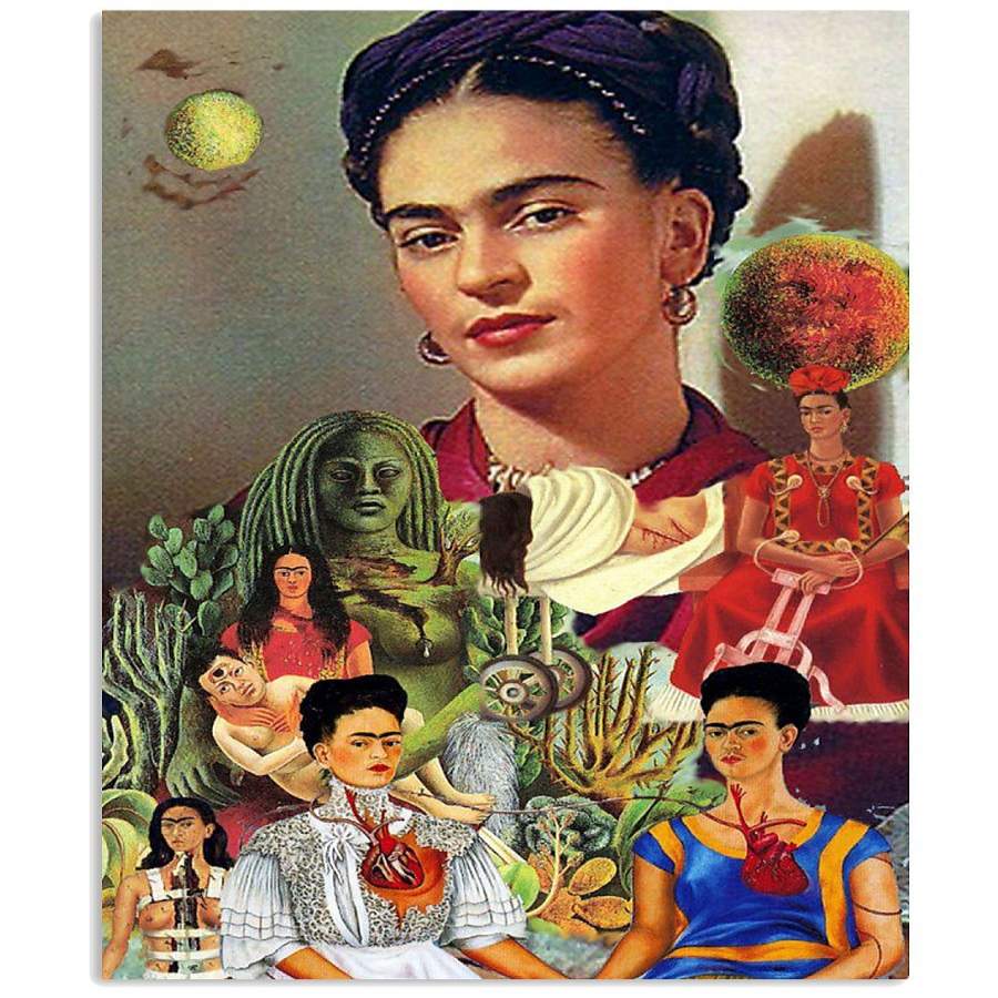 Frida Kahlo - Viva Mexico Art Vertical Poster - Poster Art Design