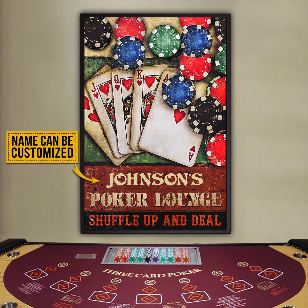 Aeticon Gifts Personalized Poker Lounge Canvas Mom Dad Gift Home Decor