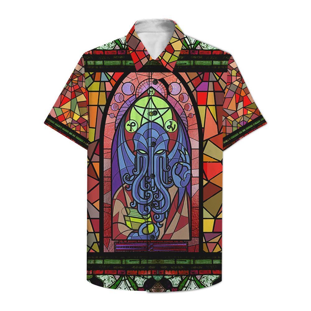 Cthulhu Stained Glasses Hawaiian Shirt