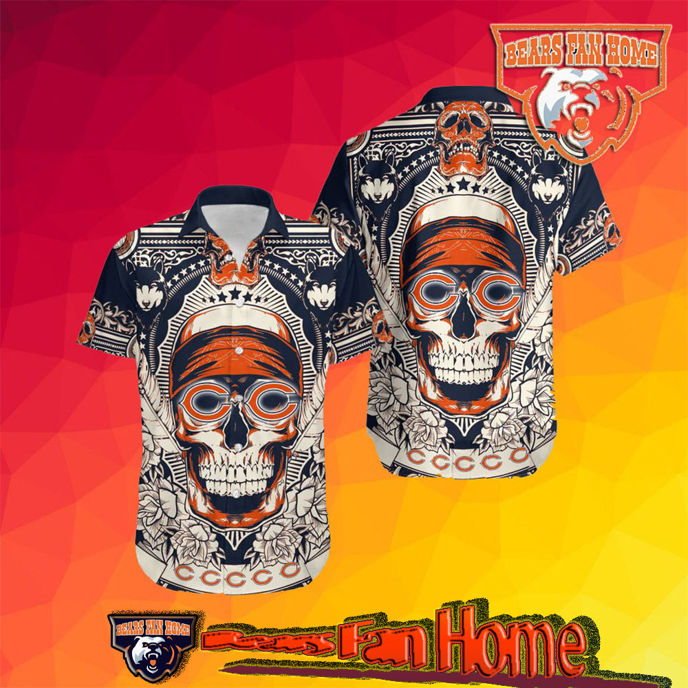 Chicago Bears Hawaiian Shirt Skull Graphic Gift For All