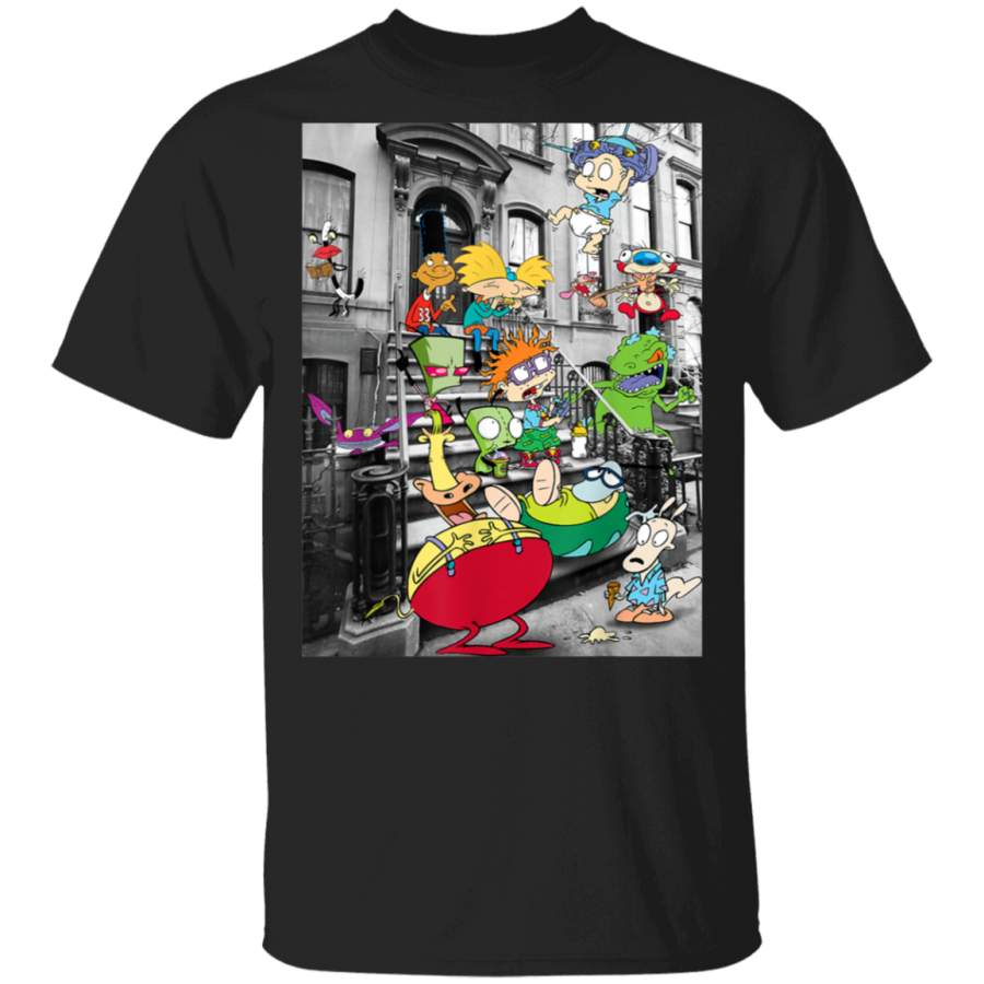 Nickelodeon Classic Nicktoons Hanging On Stoop T-Shirt