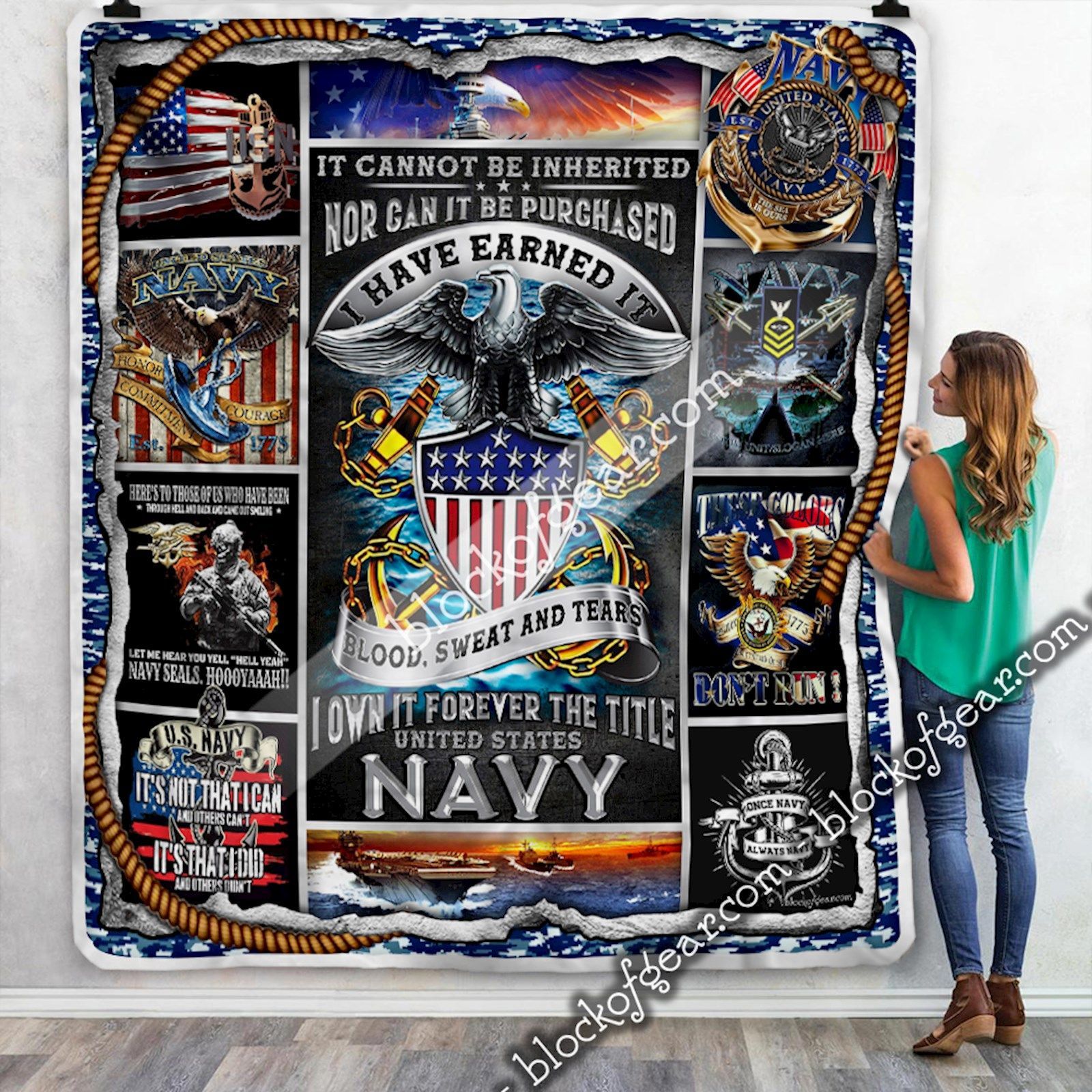 United States Navy Sofa Throw Blanket