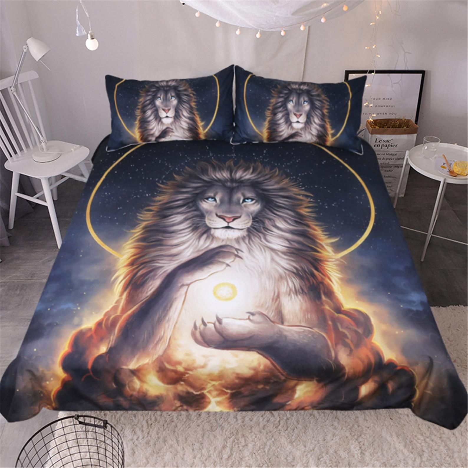 3D Lion Duvet Cover Bedding Set Quilt Cover Duvet Cover