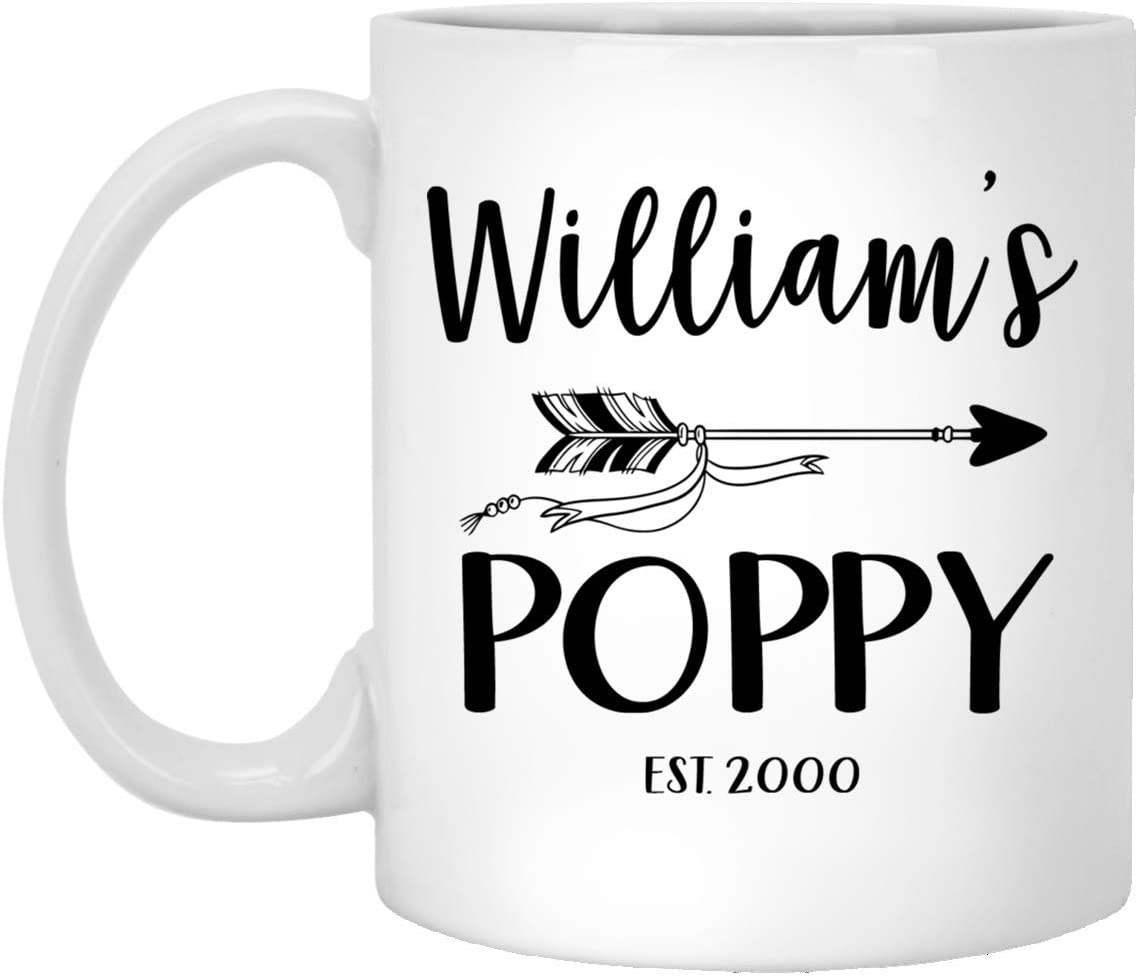 New Poppy Mug – Personalized Poppy Mug – Baby Reveal Mug – First Time Poppy Gift – Father’S Day Gift 15Oz