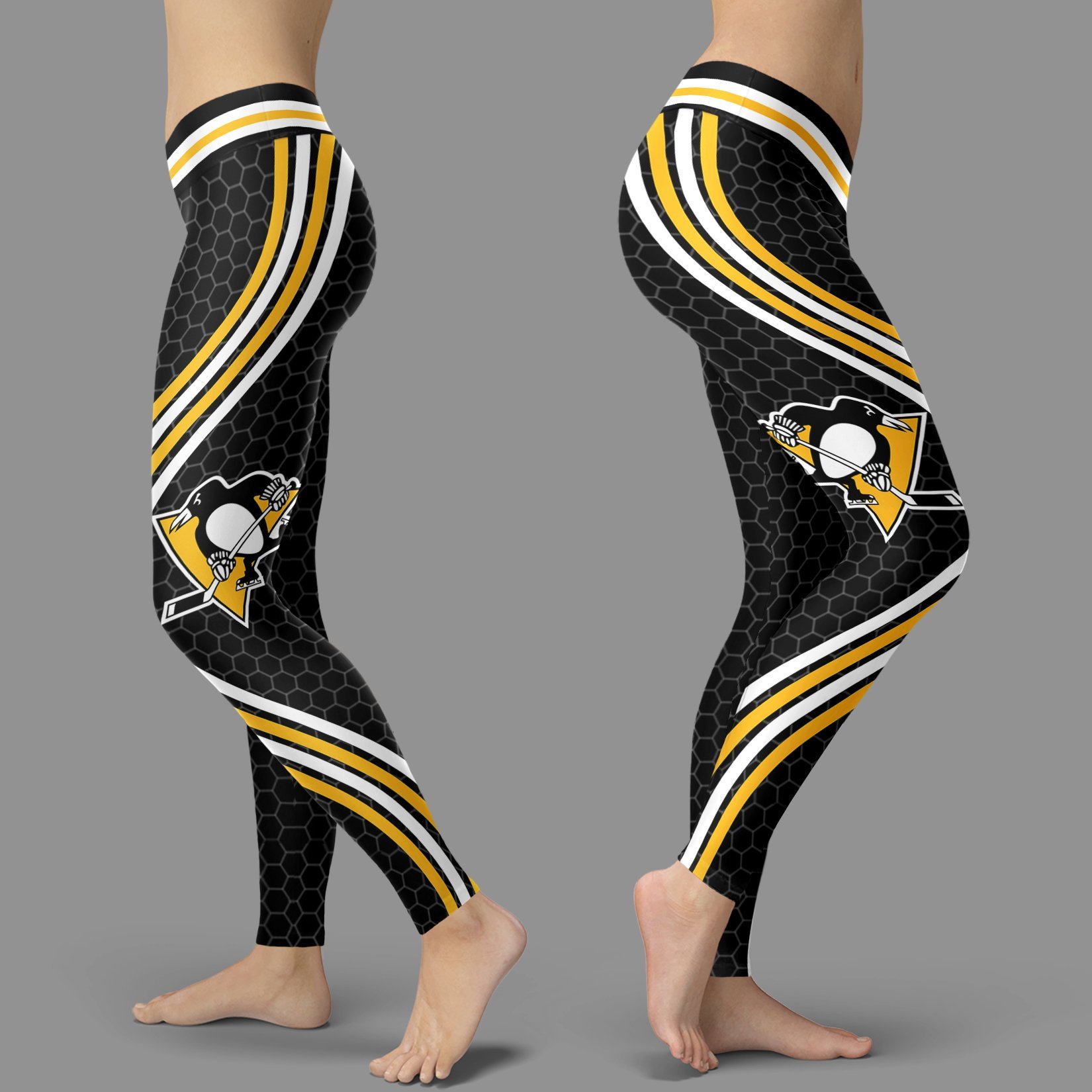 Black Curve Pittsburgh Penguins Leggings