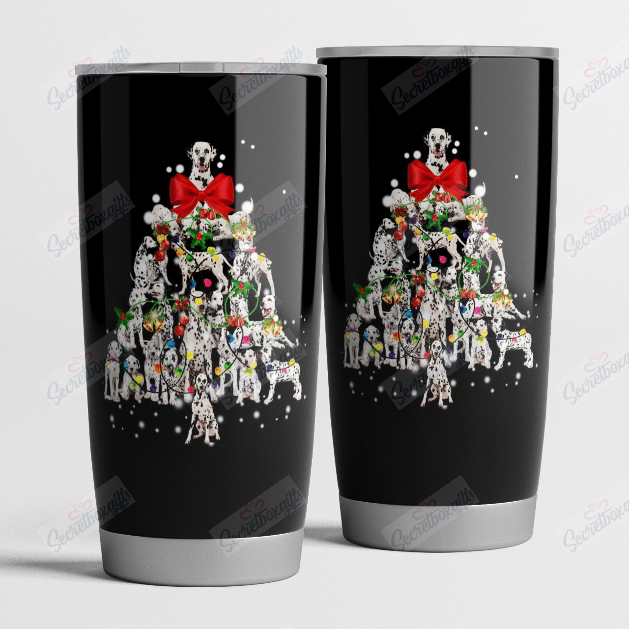 Personalized Dog Puppy Christmas Tree Nc1611140Cl Stainless Steel Tumbler Travel Customize Name, Text, Number, Image