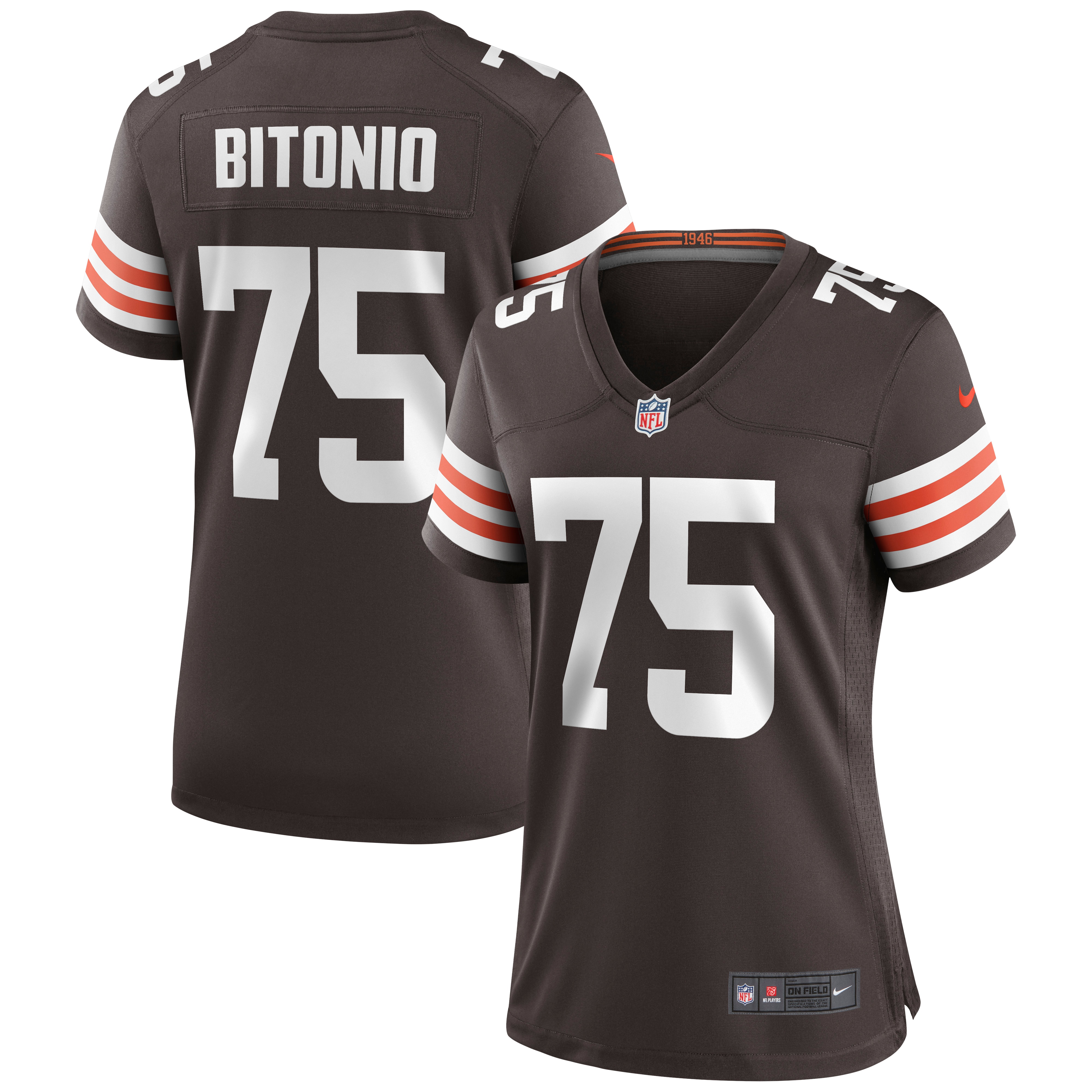 Women’s Cleveland Browns Joel Bitonio Brown Game Jersey