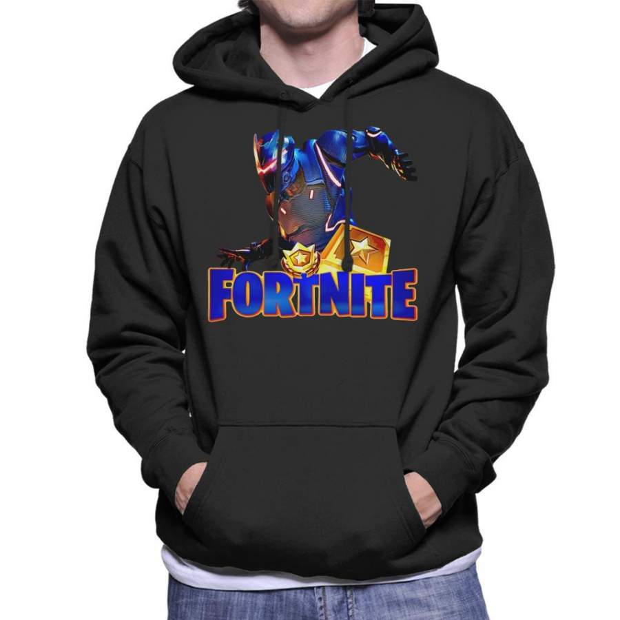 Fortnite Omega Blue Skin Men’s Hooded Sweatshirt