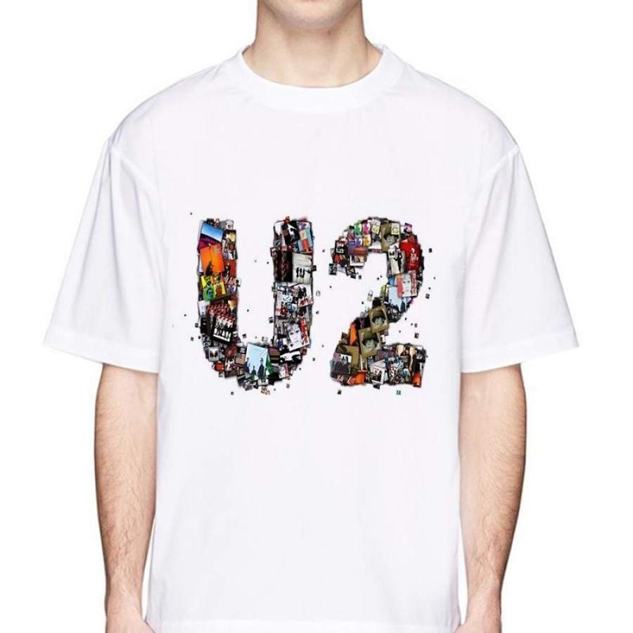 U2  Tshirt Men Fashion Printed T-Shirt Hipster Tee Cool Design Tops Men Funny T Shirt