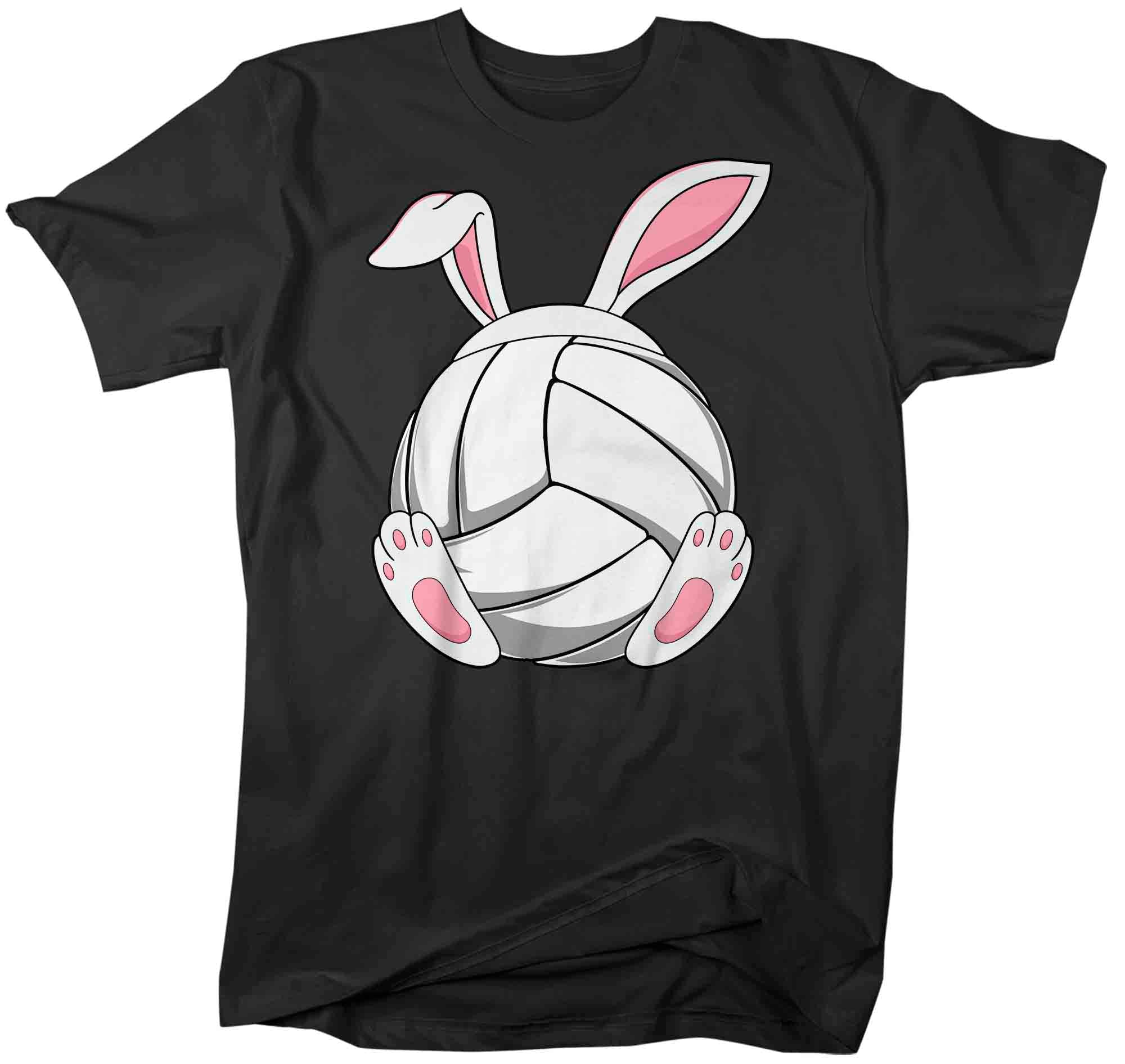 Men’S Funny Easter T Shirt Volleyball Bunny Shirt Rabbit Ears Feet Volleyball Coach Gym Teacher Tshirt Gift Easter Tee Unisex Man