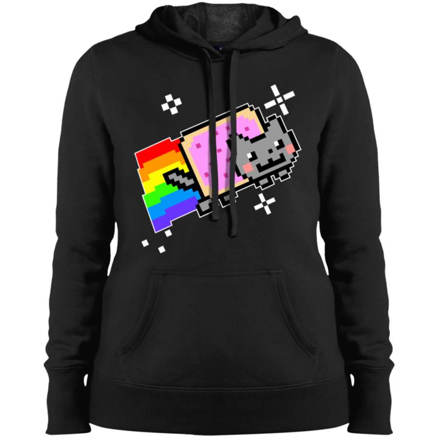 AGR Nyan Cat Rainbow Ladies’ Pullover Hooded Sweatshirt