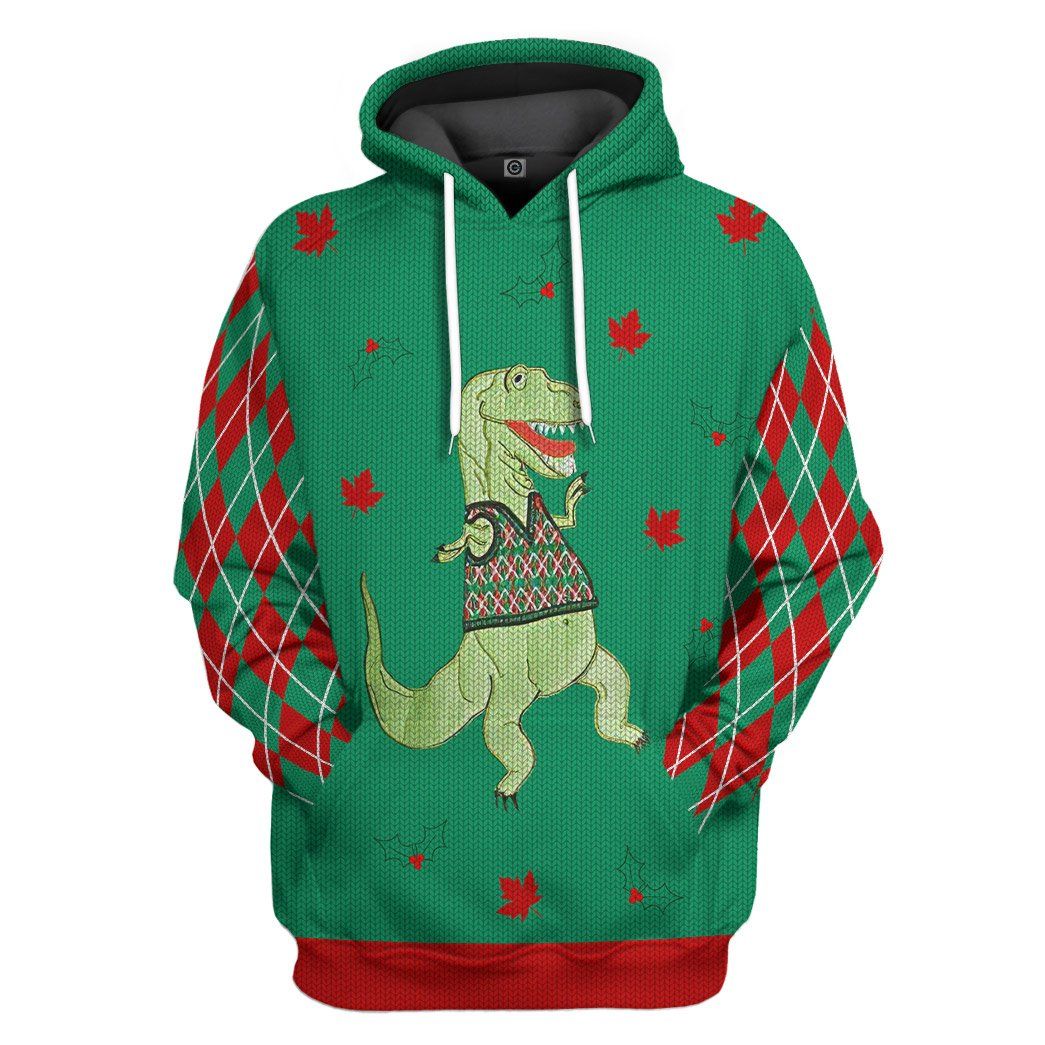 Casespring 3D Dinosaur Ugly Sweater Custom Tshirt Hoodie Apparel