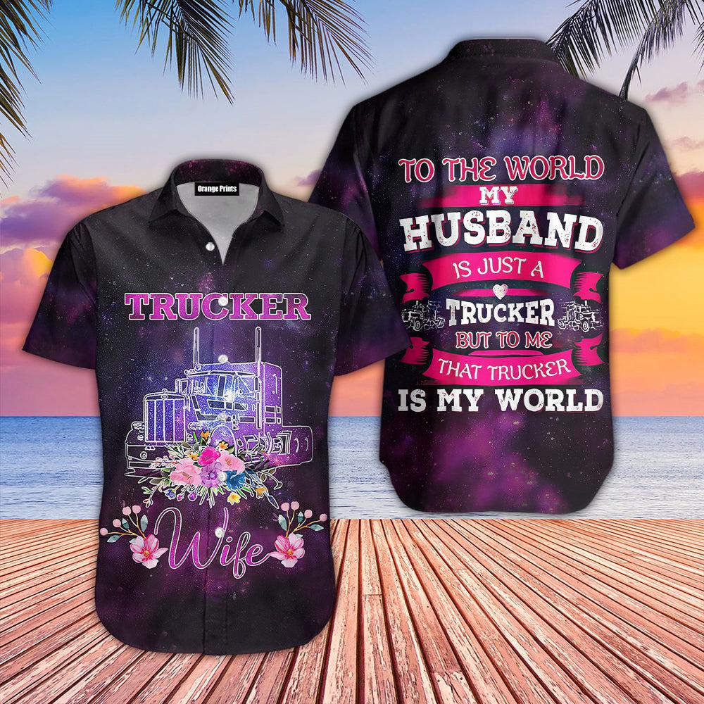 Trucker Wife Purple Hawaii Shirt For Men Women Ha111699