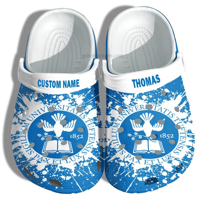 Tufts University Graduation Gifts Croc Shoes Customize- Admission Gift Shoes