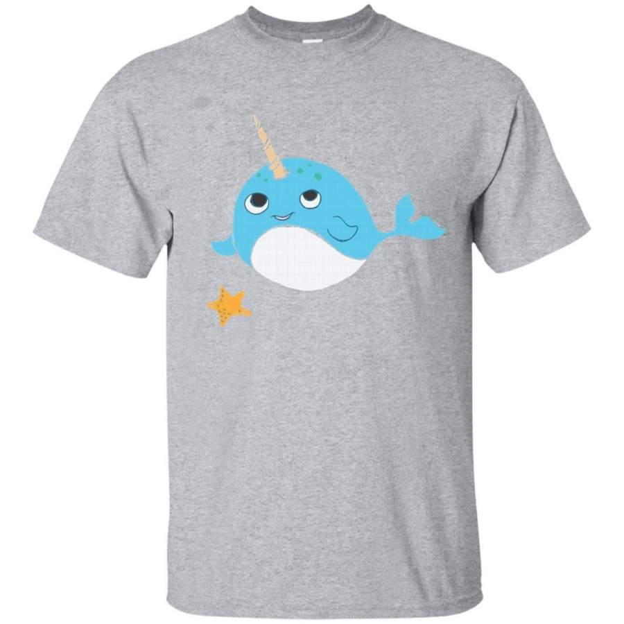 AGR Chibi Narwhal Whale – fun cute quirky t-shirt