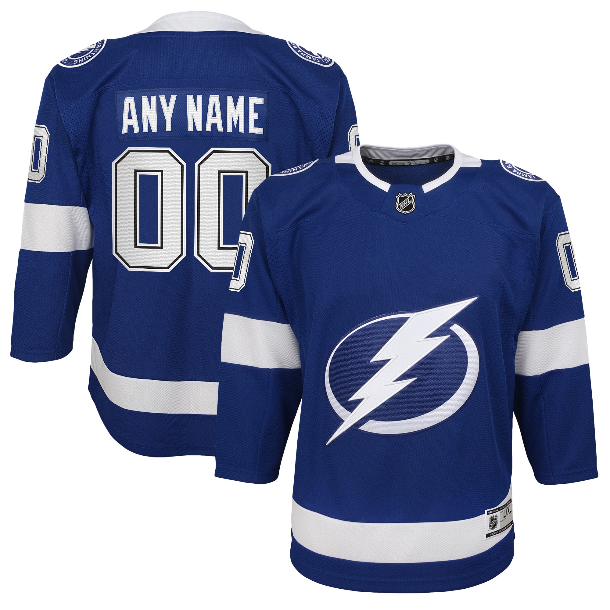 Tampa Bay Lightning Youth Home Custom Premier Jersey – Blue