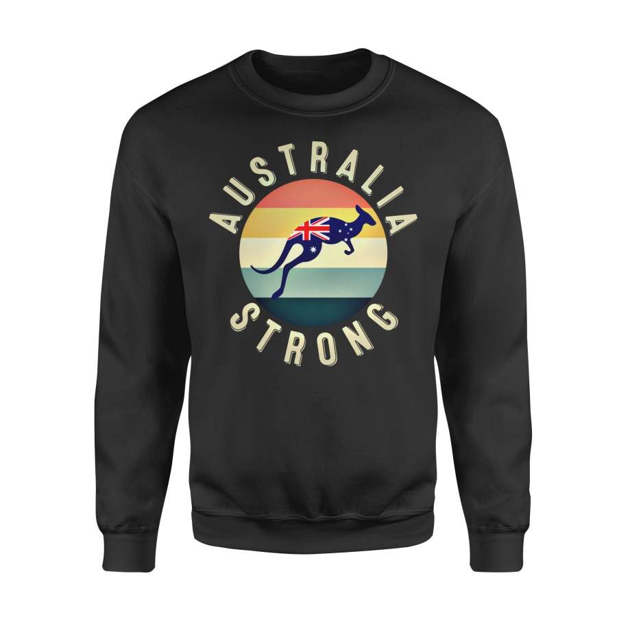 Animal gift idea Australia Strong Kangaroo Retro Graphic – Standard Fleece Sweatshirt