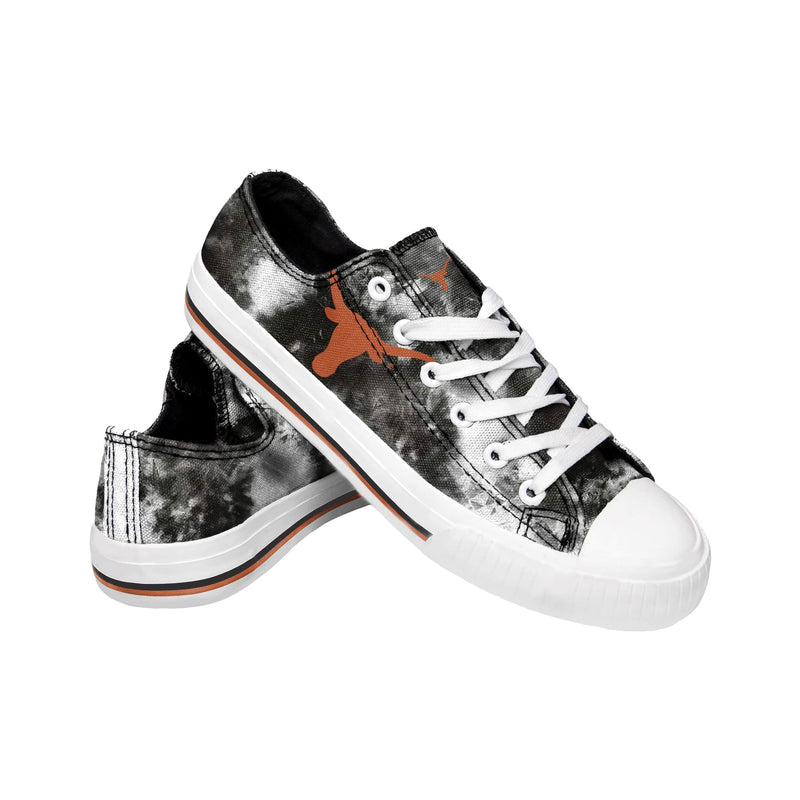 Texas Longhorns NCAA Womens Low Top Tie-Dye Canvas Shoe