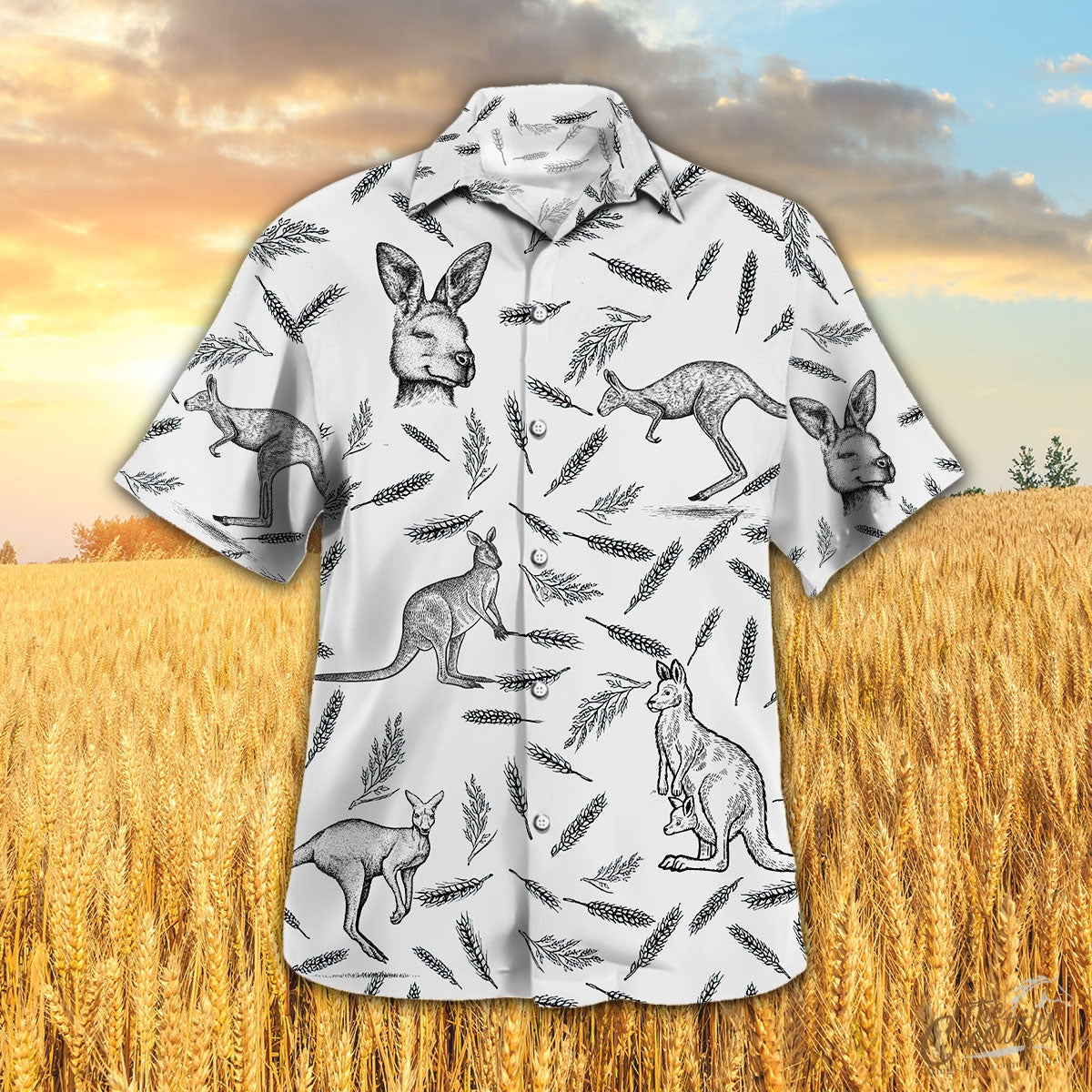 Kangaroo Pattern – Hawaiian Shirt