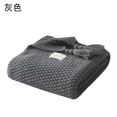 Thread Blanket with Tassel Solid Beige Grey Coffee Throw Blanket for Bed Sofa Home Textile Fashion Cape Knitted Blanket alx