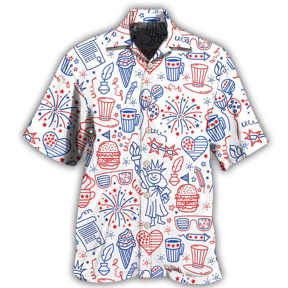 Fourth Of July Independence Day Cool Art Hawaii Shirt Ha6376