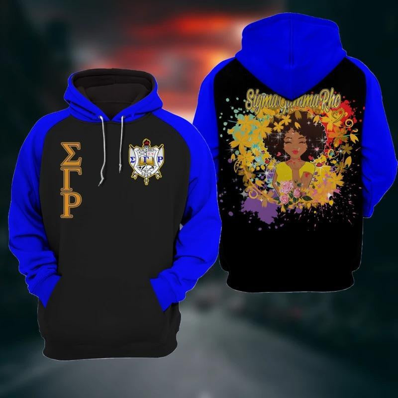 Sorority Hoodie – Sigma Gamma Rho Rainbow Flower Girl Hoodie